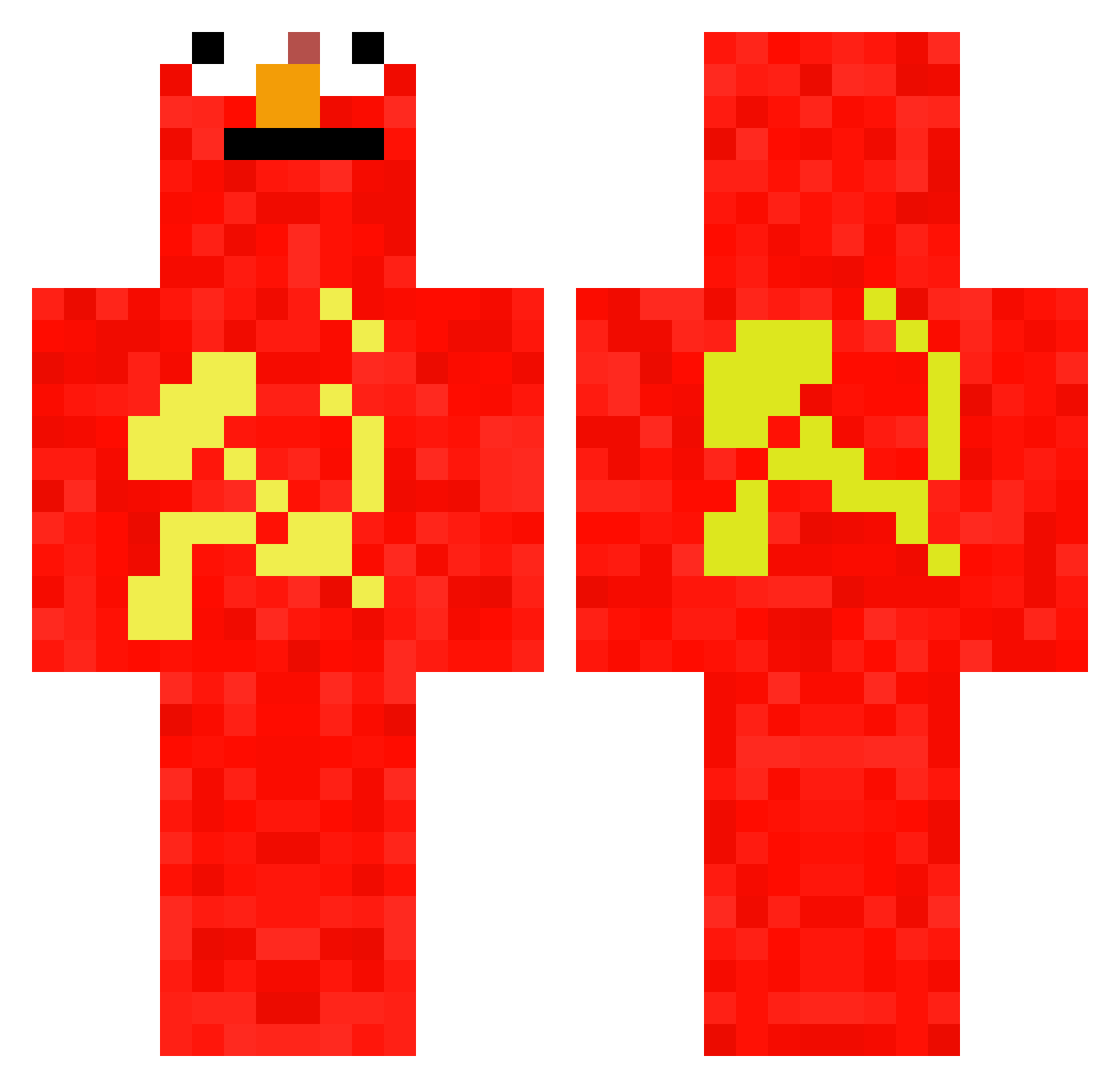 ZanMan42 Minecraft skin, front and back view