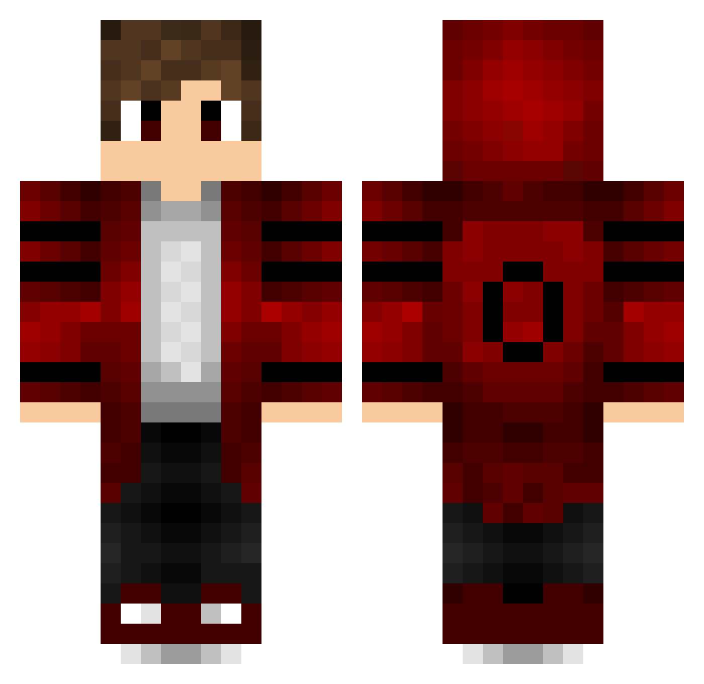 Tamaroo_ Minecraft skin, front and back view