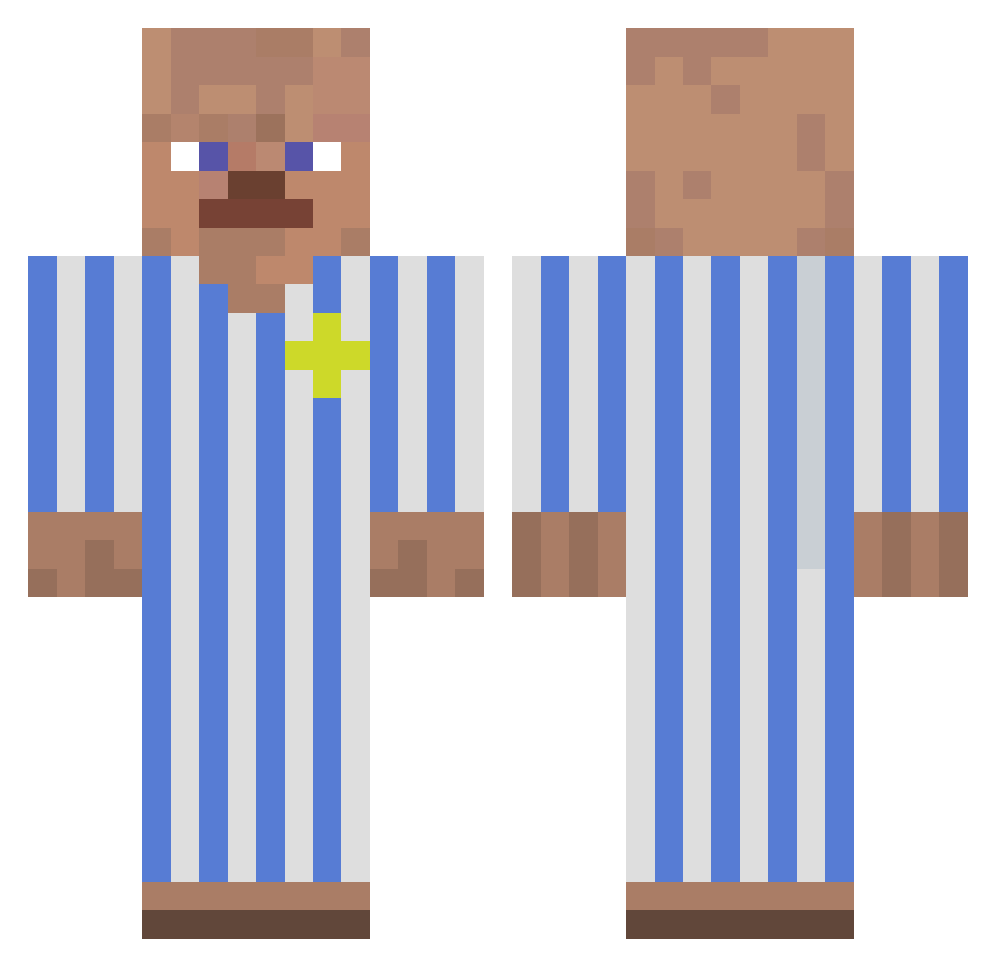 raygorn Minecraft skin, front and back view