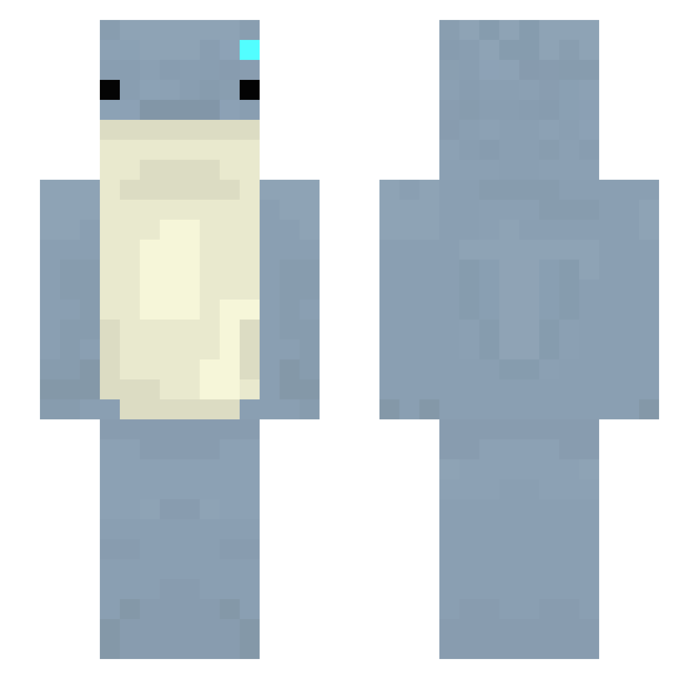 TuraiKiss Minecraft skin, front and back view