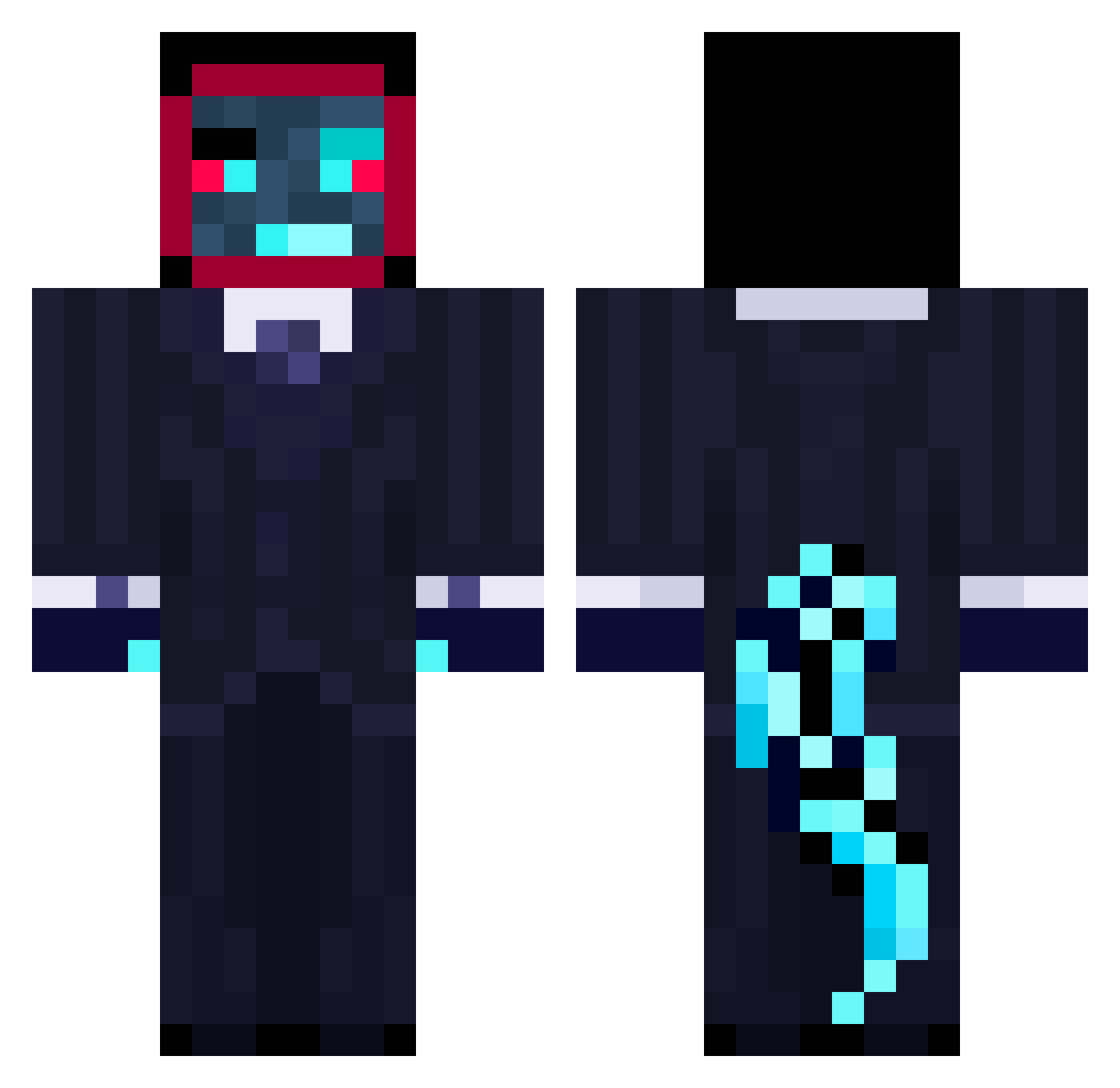 MonsterBean11 Minecraft skin, front and back view