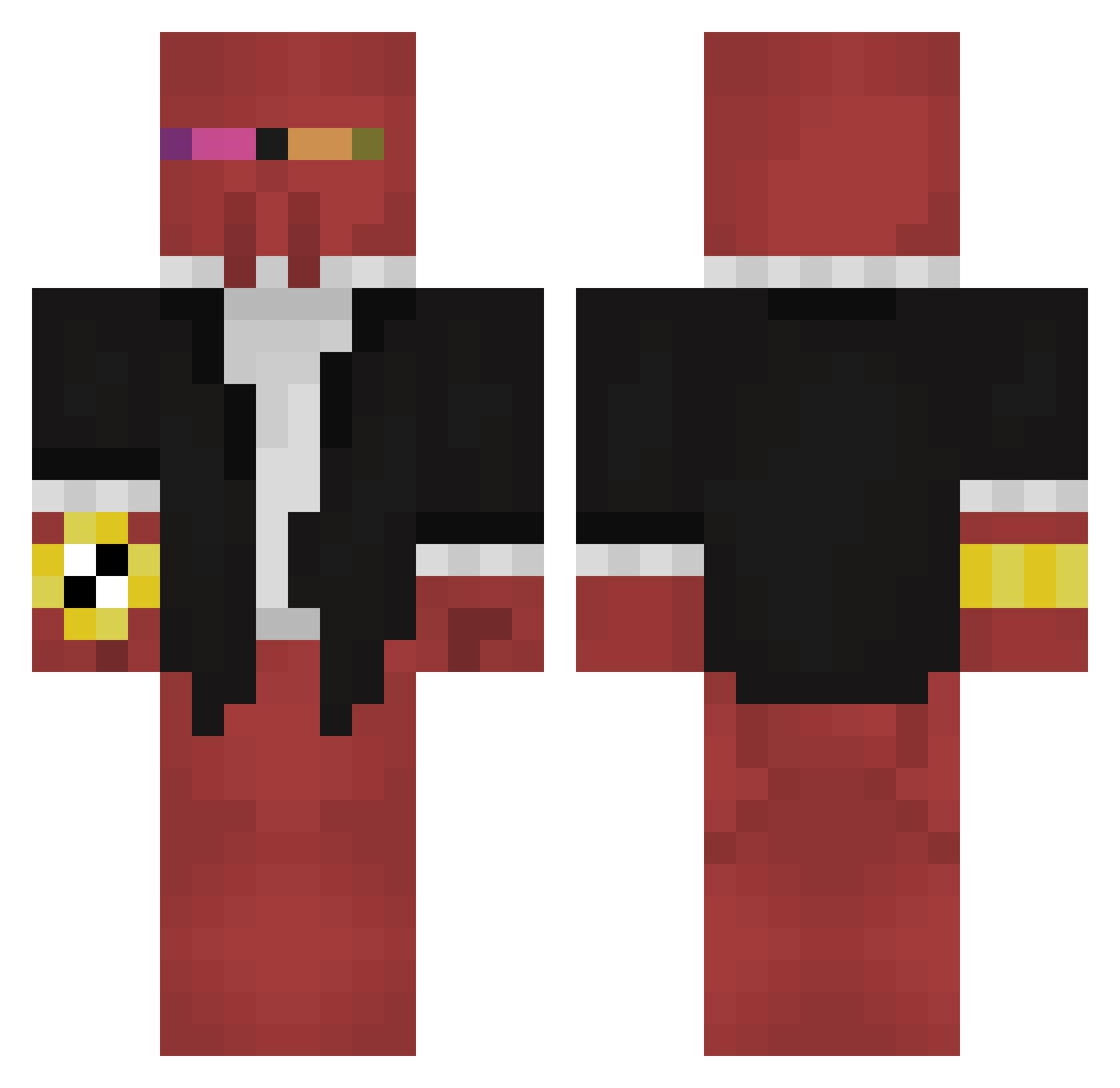 RagnarokSHV Minecraft skin, front and back view