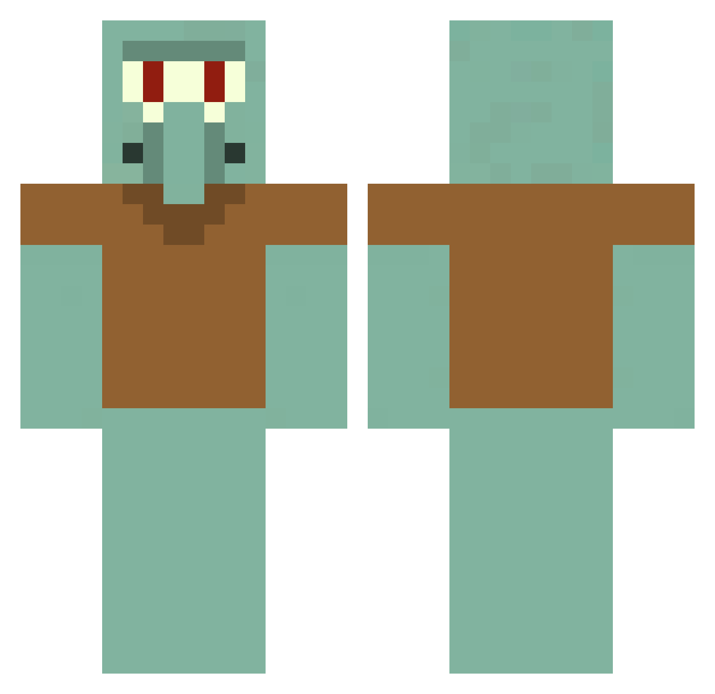 theSapnap Minecraft skin, front and back view