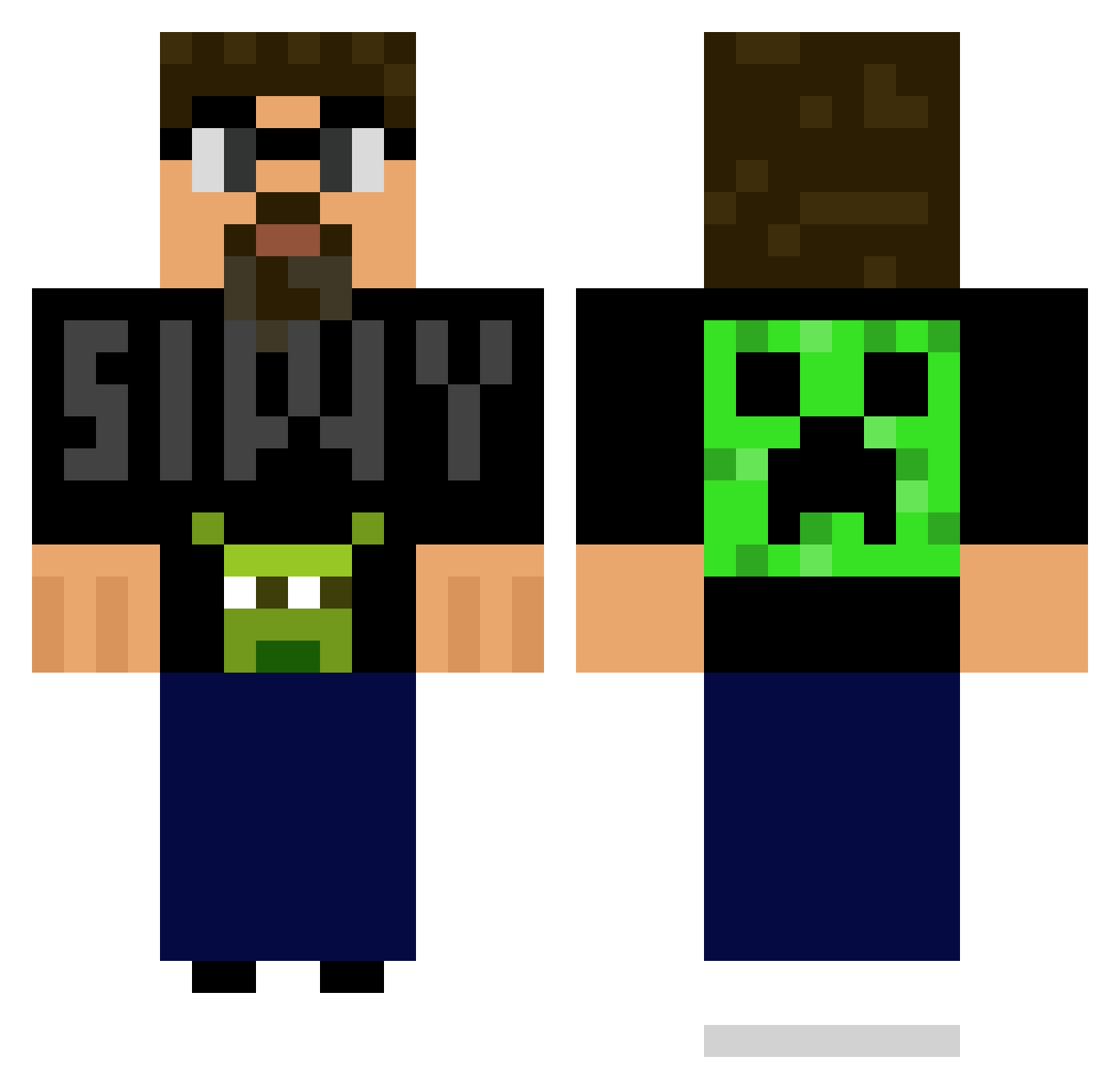 SiwyOGR Minecraft skin, front and back view