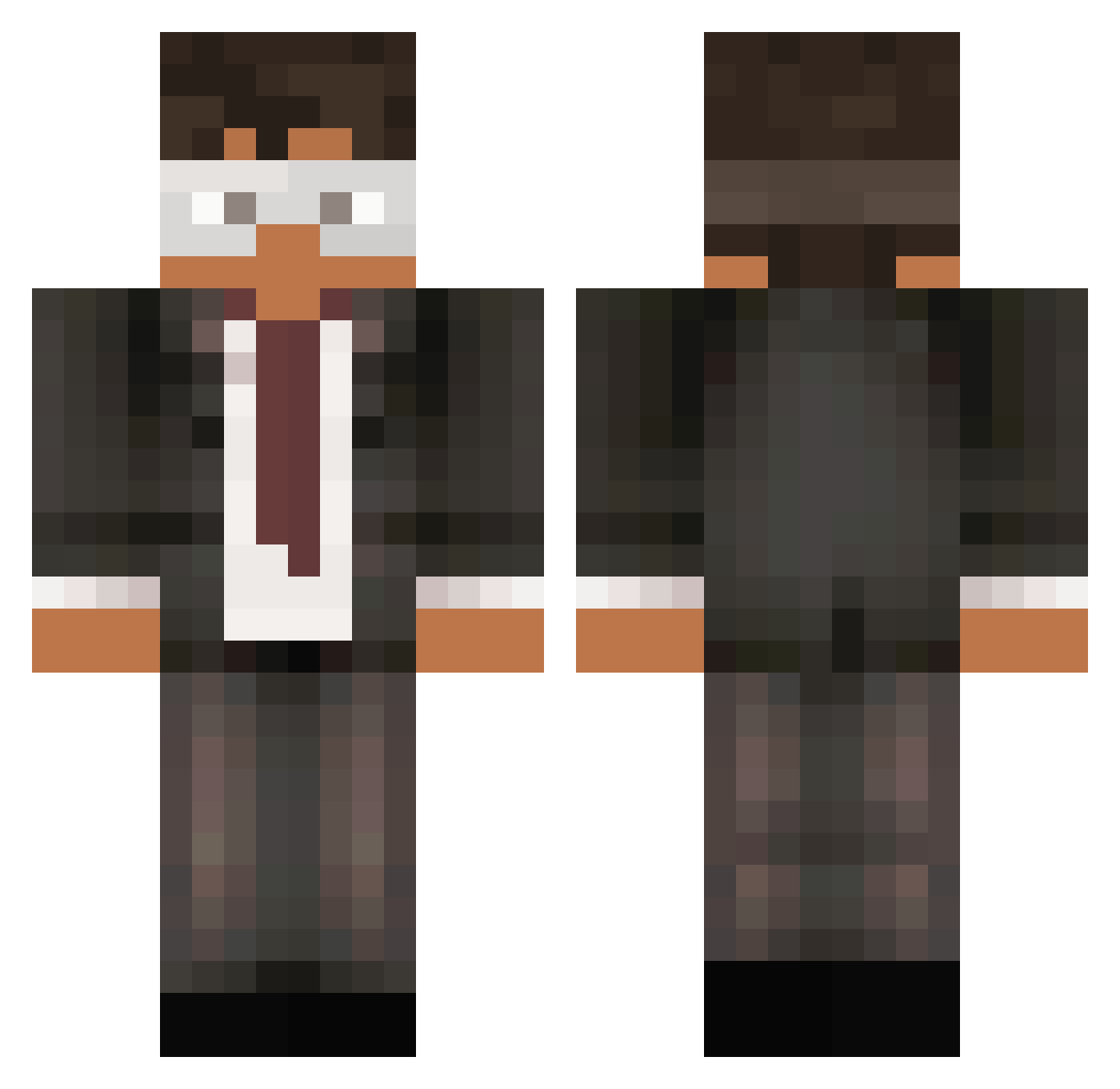 Ssanabri Minecraft skin, front and back view