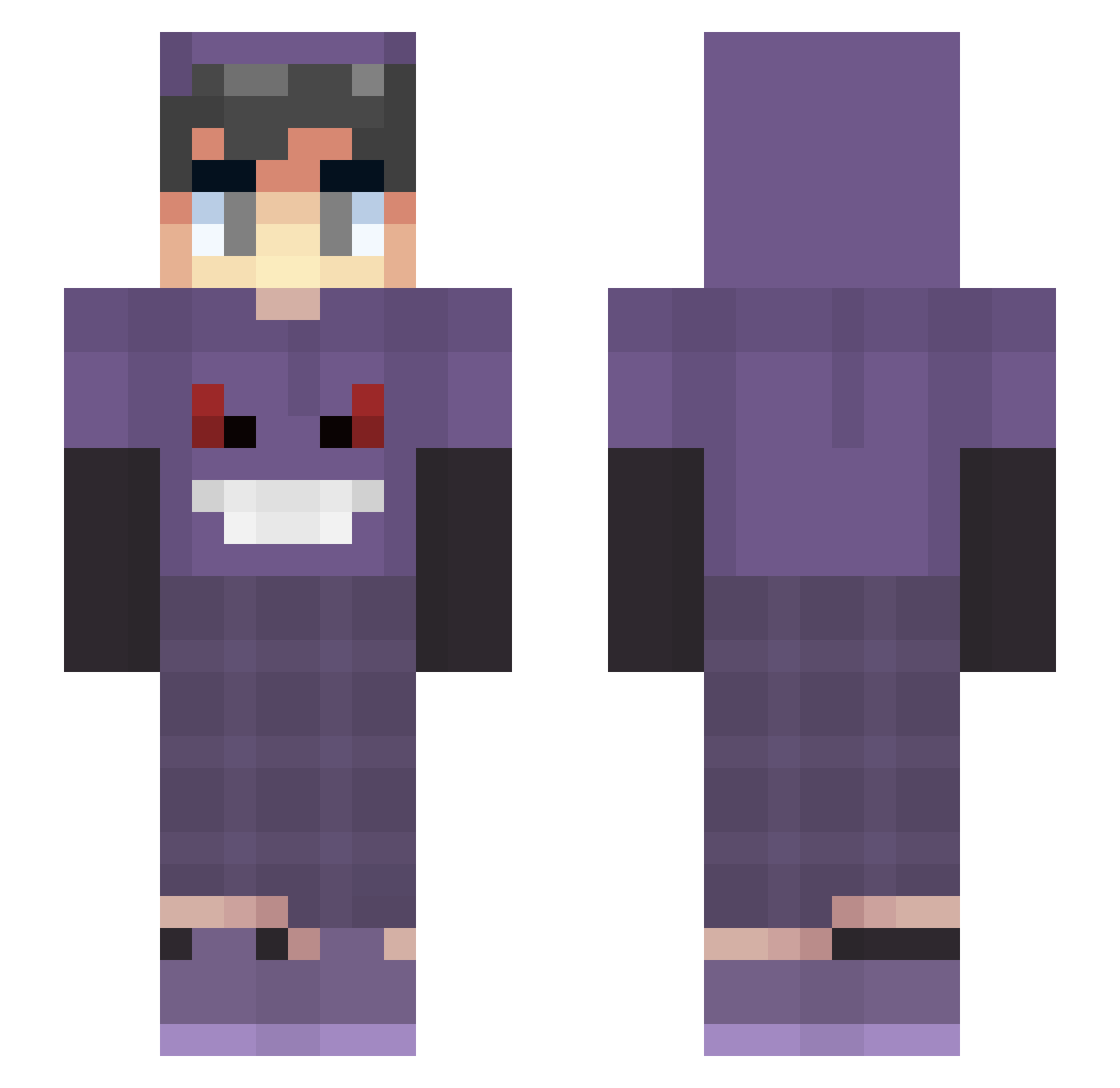 wer Minecraft skin, front and back view