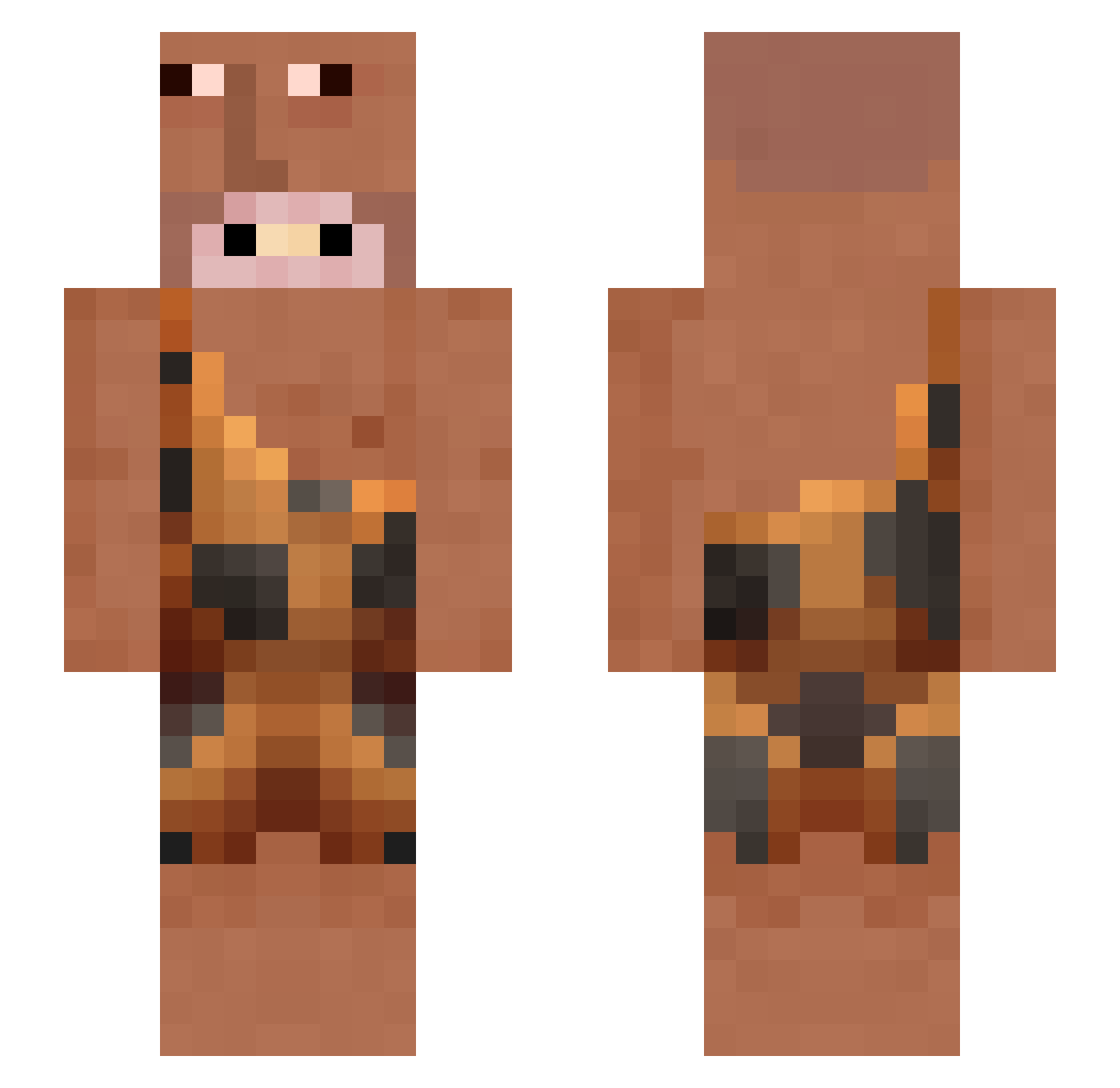 Alanczi Minecraft skin, front and back view