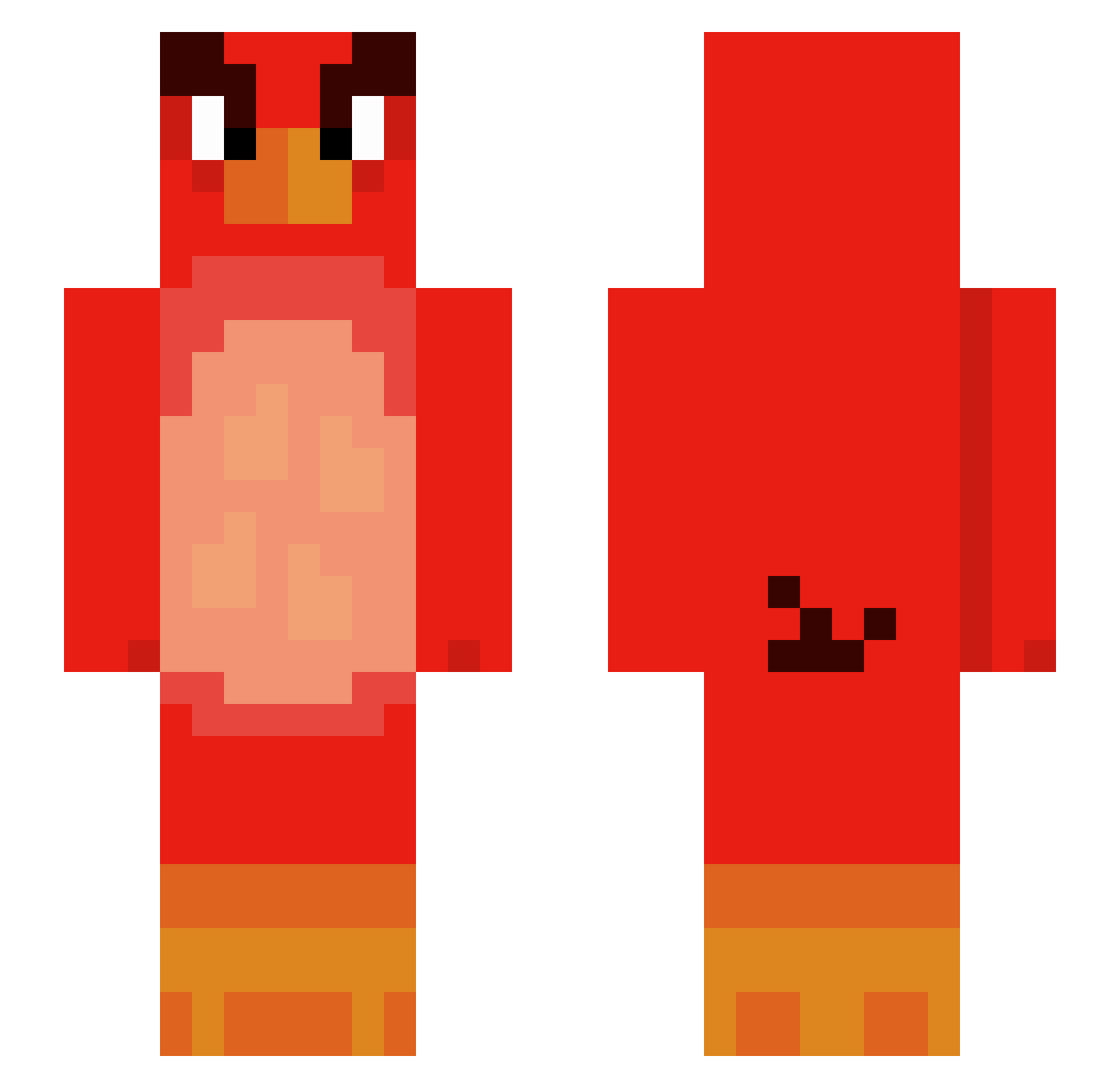 51rius Minecraft skin, front and back view
