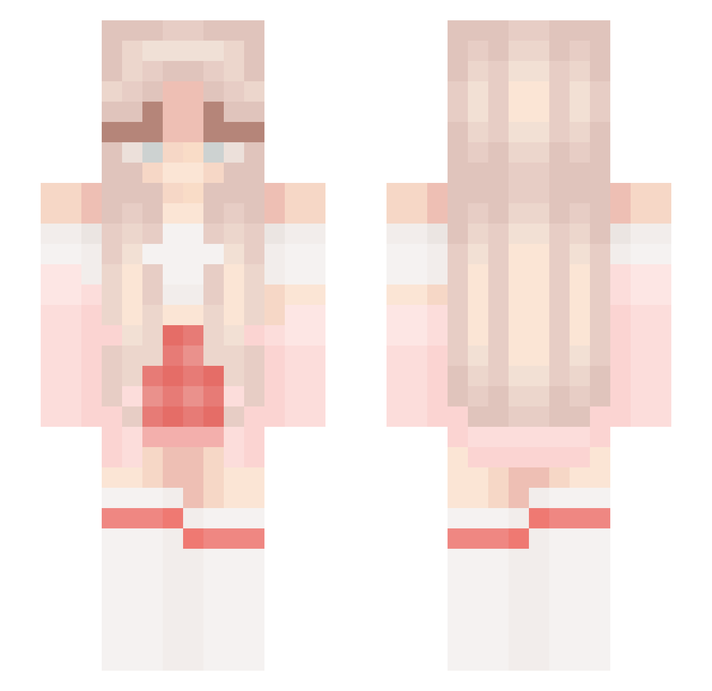reeselizabeth Minecraft skin, front and back view