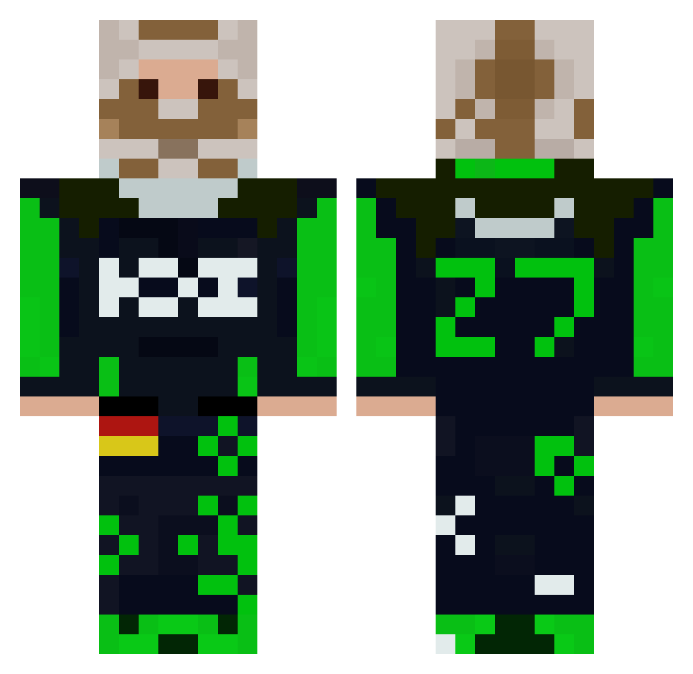 KingCarlo__ Minecraft skin, front and back view