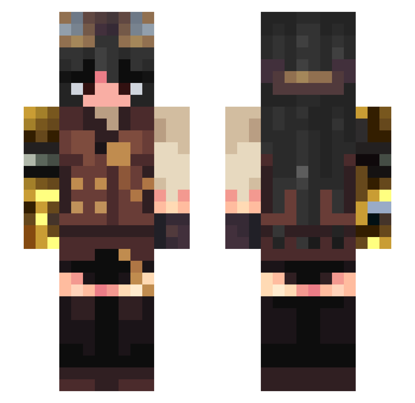 LilaFlow67 Minecraft skin, front and back view