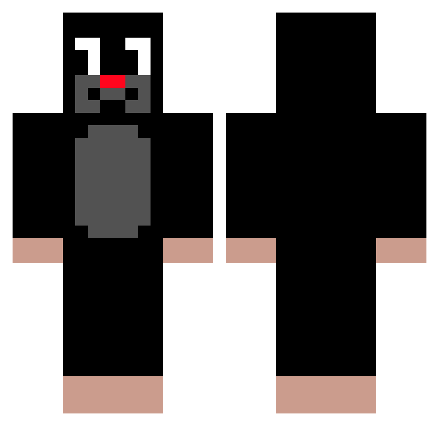MikaelYay Minecraft skin, front and back view