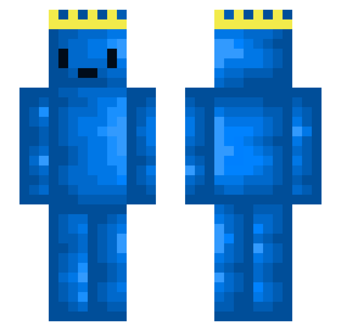 Tr1dentium Minecraft skin, front and back view