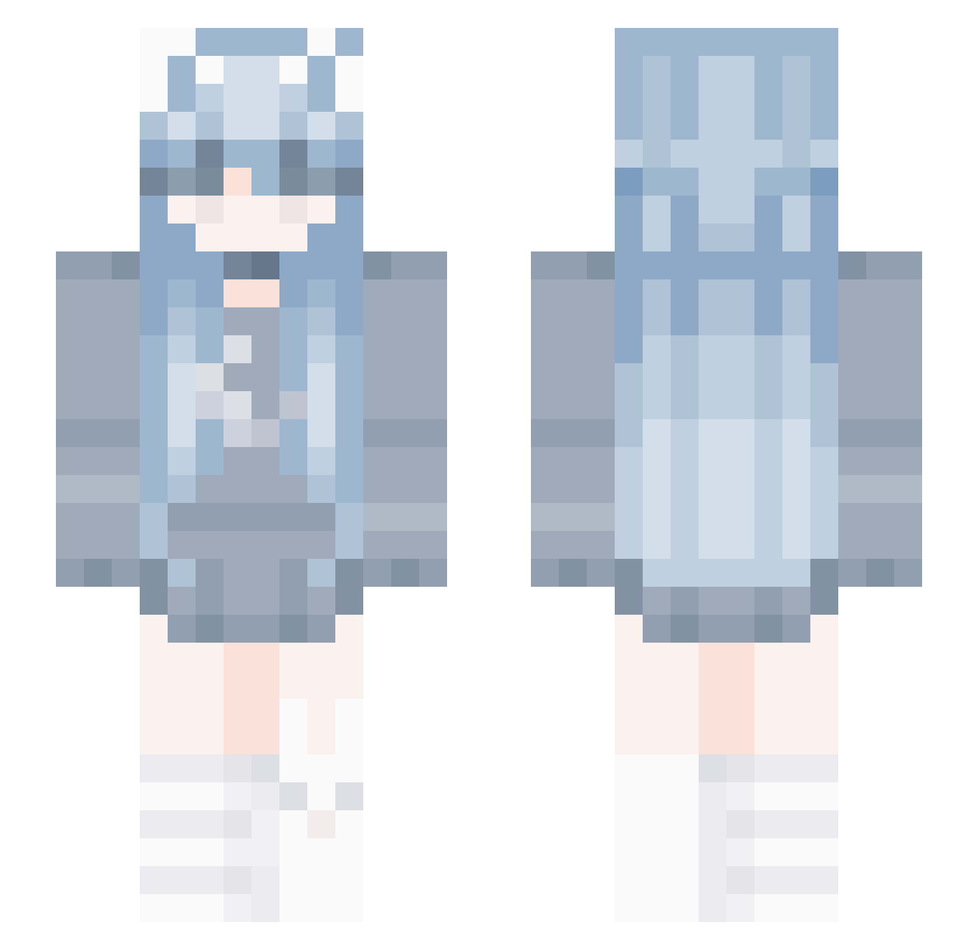 Zeus67130 Minecraft skin, front and back view