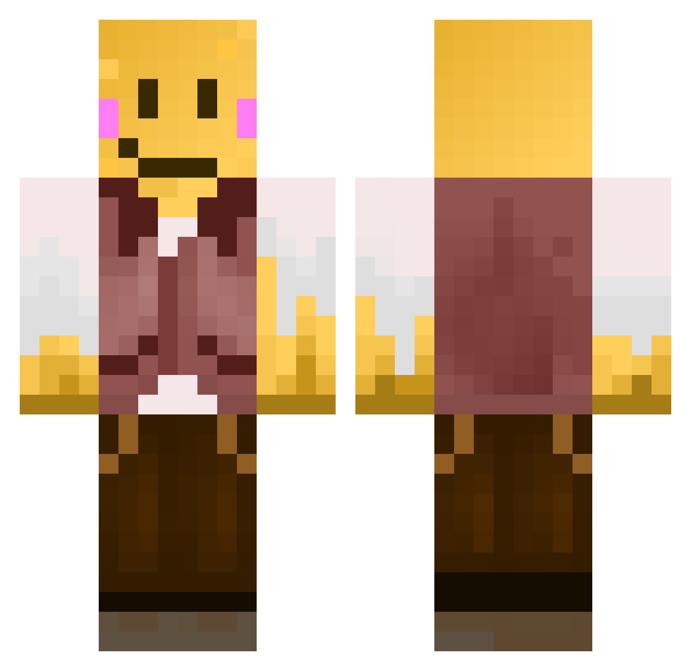iLoveCoffeLulz77 Minecraft skin, front and back view