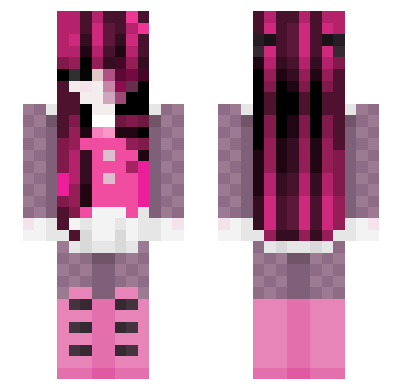 Karo_Lina0_0 Minecraft skin, front and back view