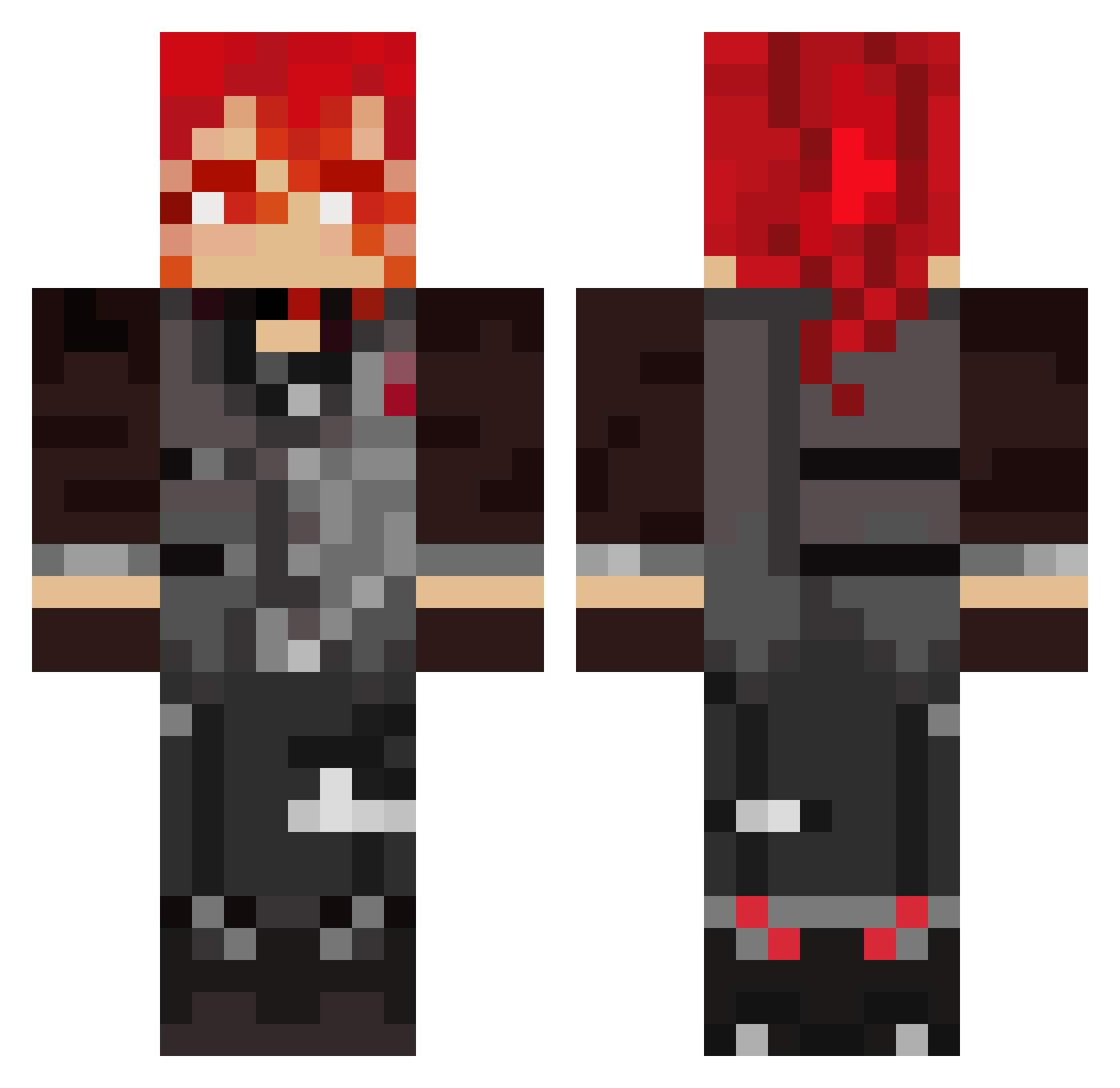 Blouwiii Minecraft skin, front and back view