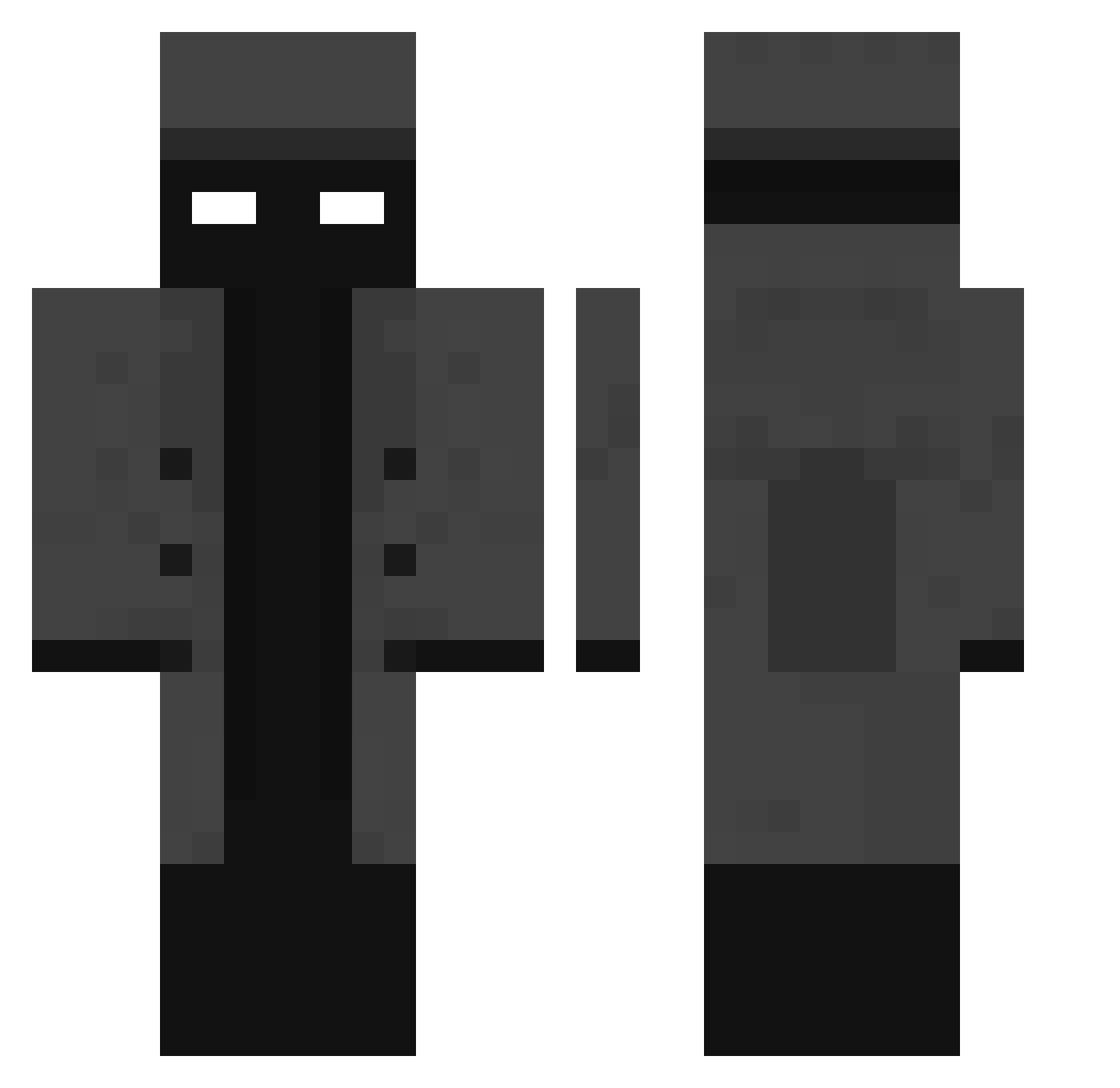 Eumilip Minecraft skin, front and back view