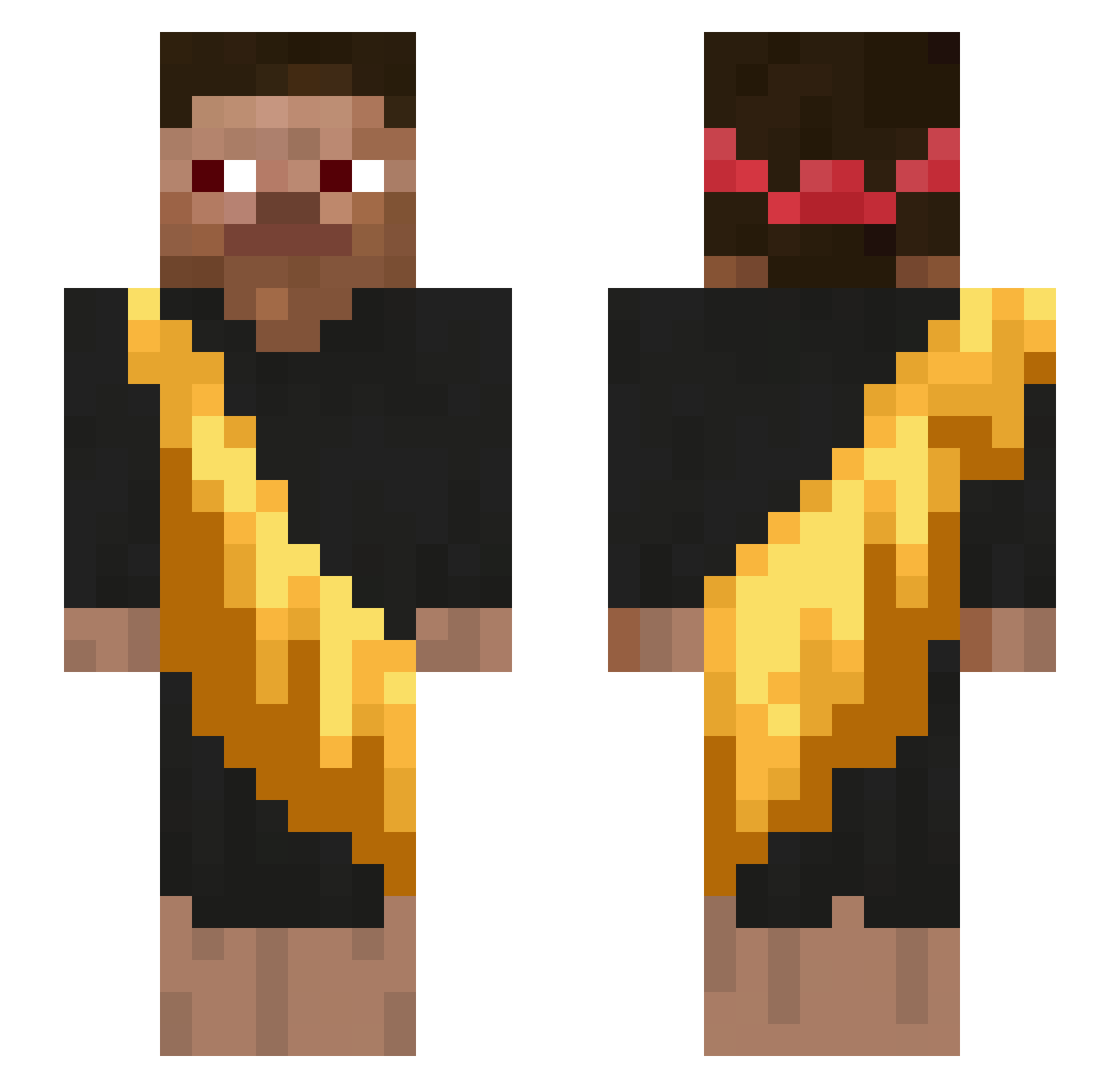 LeoSipert Minecraft skin, front and back view