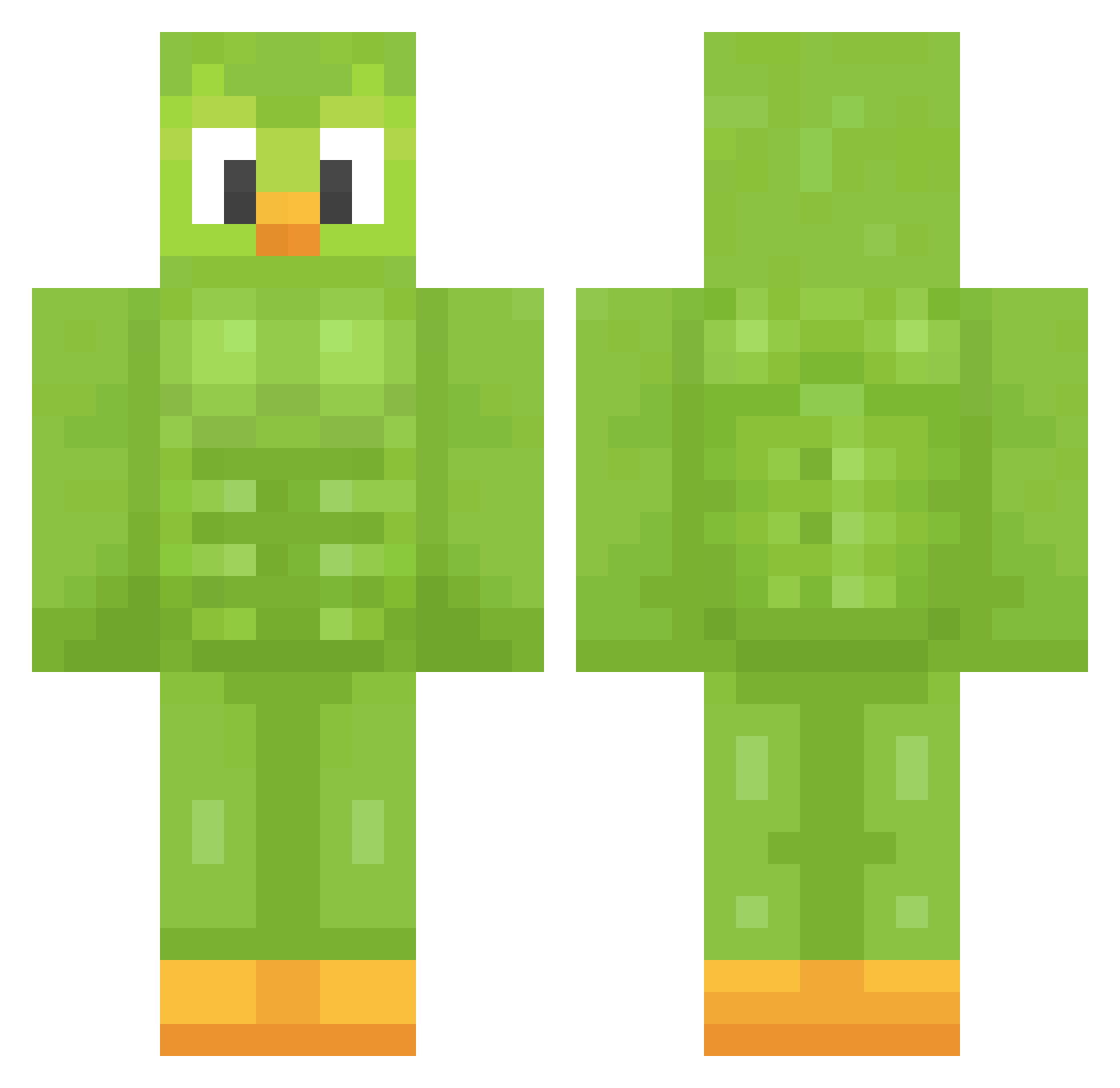 KittyCatTaco Minecraft skin, front and back view