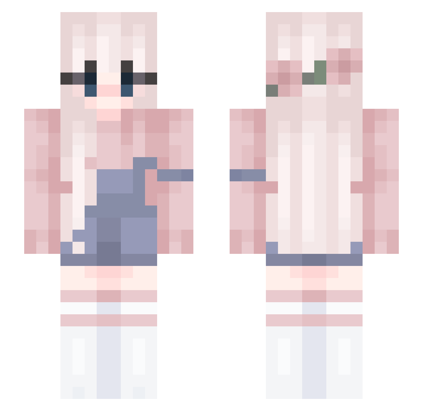 RayDust27 Minecraft skin, front and back view