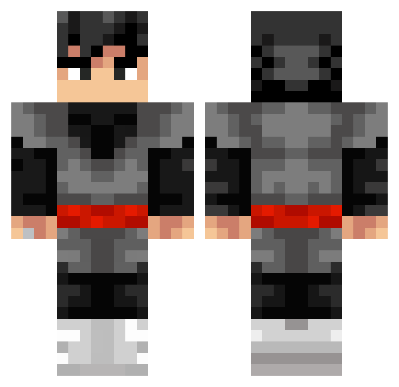 Dessel4 Minecraft skin, front and back view
