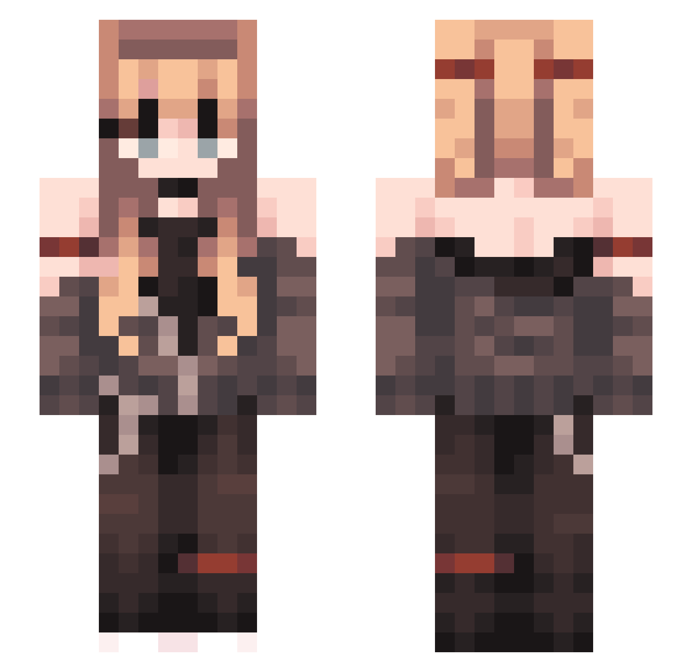 ataru_08 Minecraft skin, front and back view