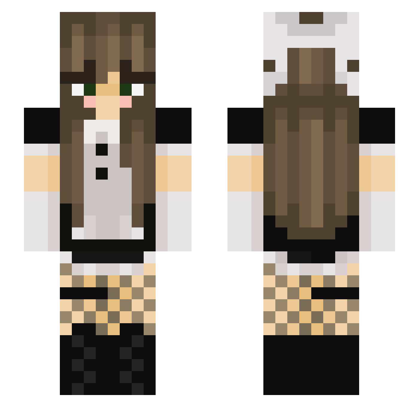 bl0ckgam3 Minecraft skin, front and back view