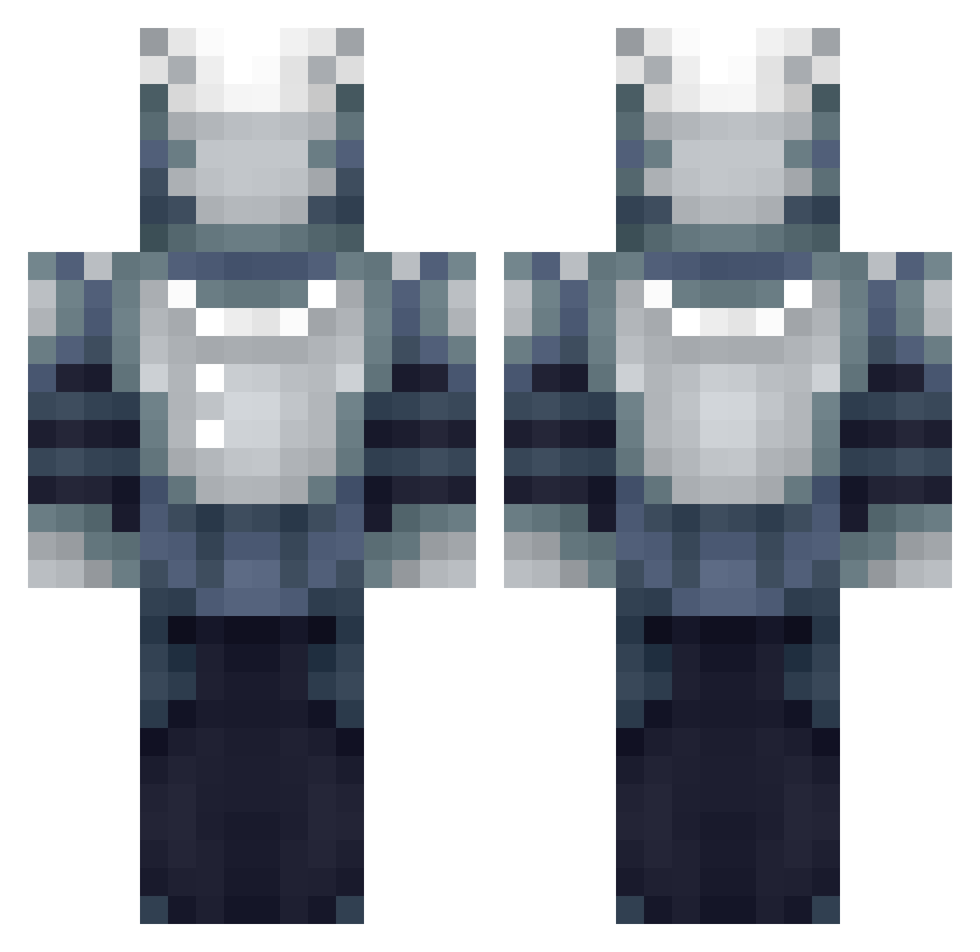 pepevy Minecraft skin, front and back view