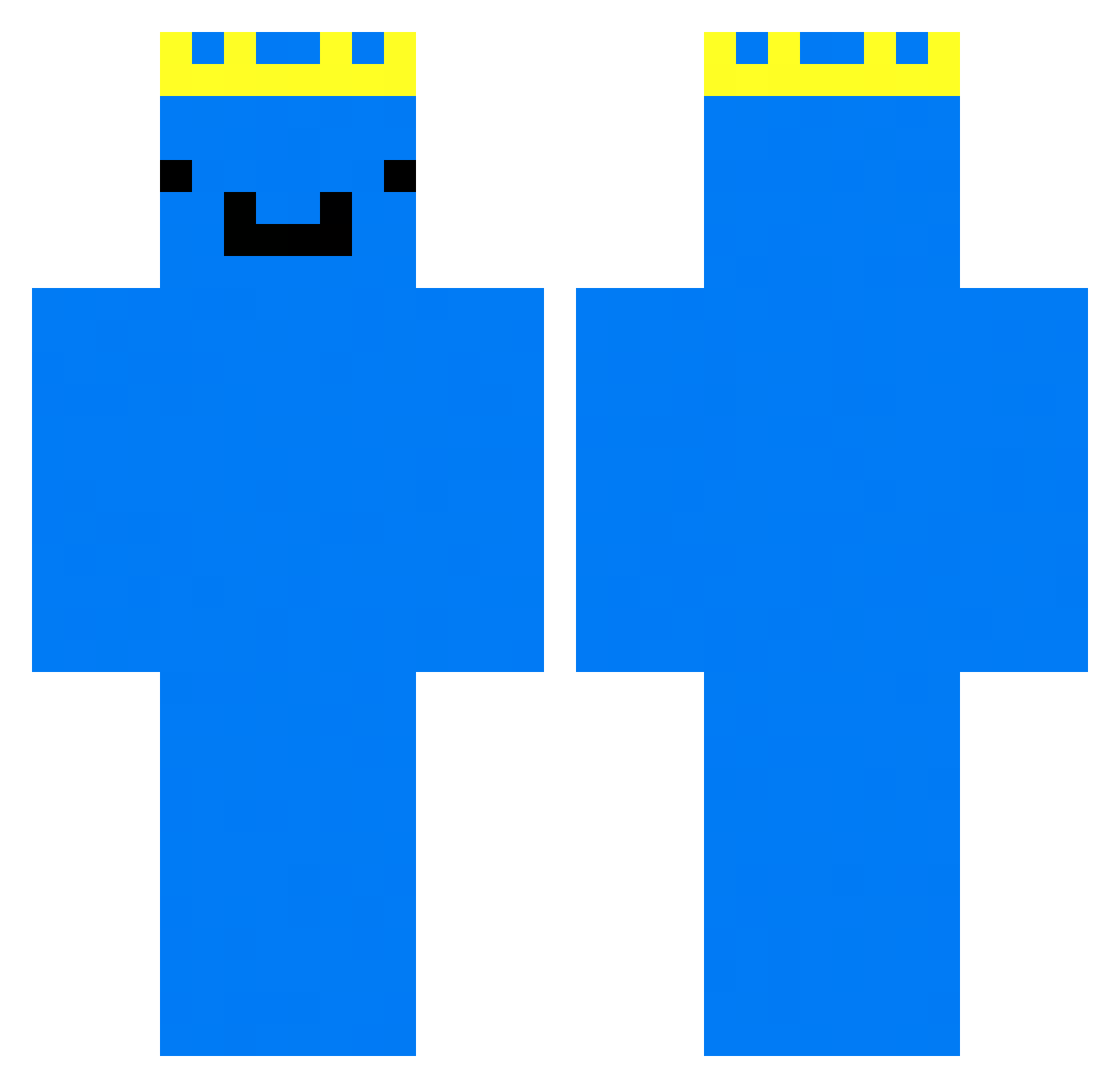Pholnwza Minecraft skin, front and back view