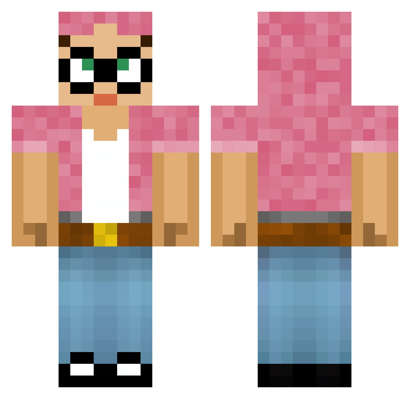 Neilsenie Minecraft skin, front and back view