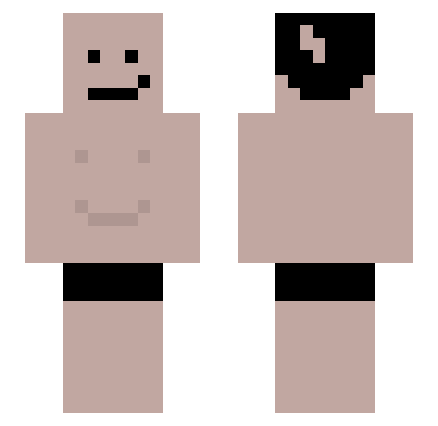 ArmedJester7 Minecraft skin, front and back view