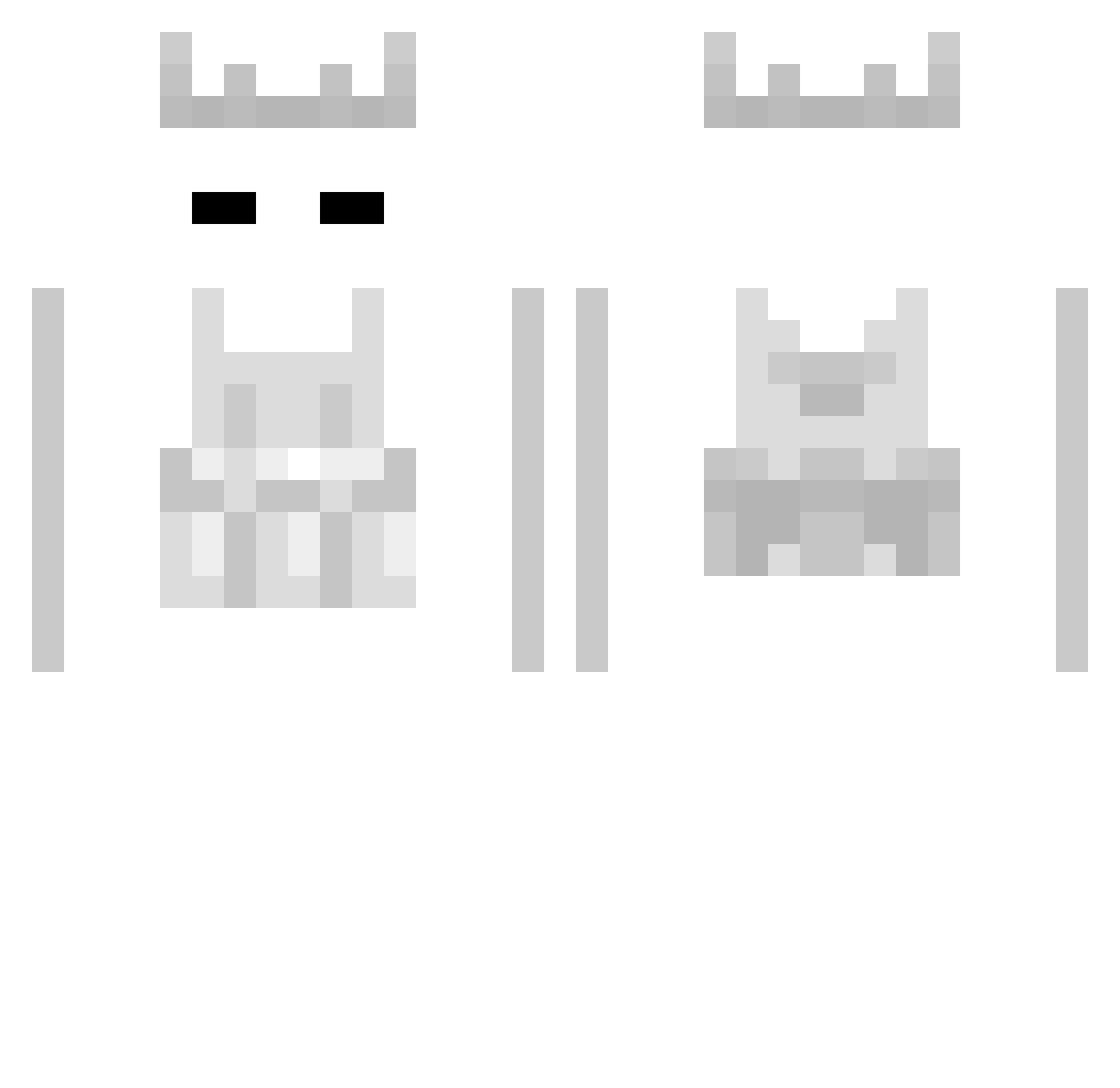 Darknada Minecraft skin, front and back view