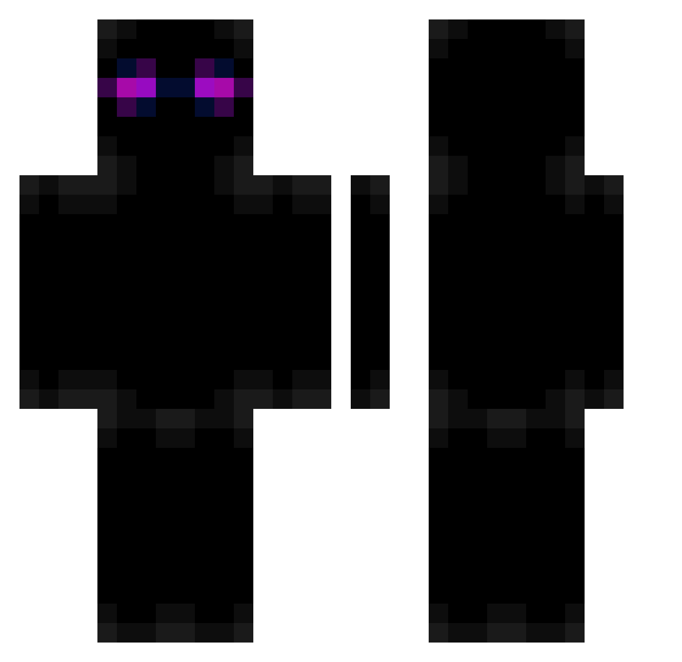 TarSquid Minecraft skin, front and back view