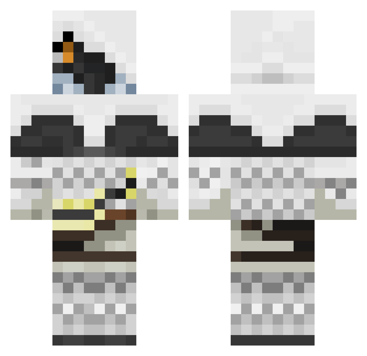 KronusToketsu Minecraft skin, front and back view