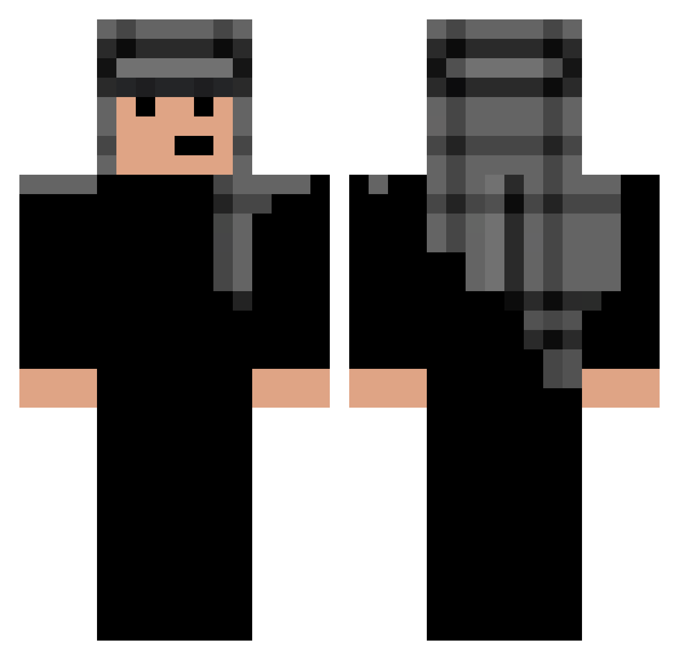 yeayea24 Minecraft skin, front and back view