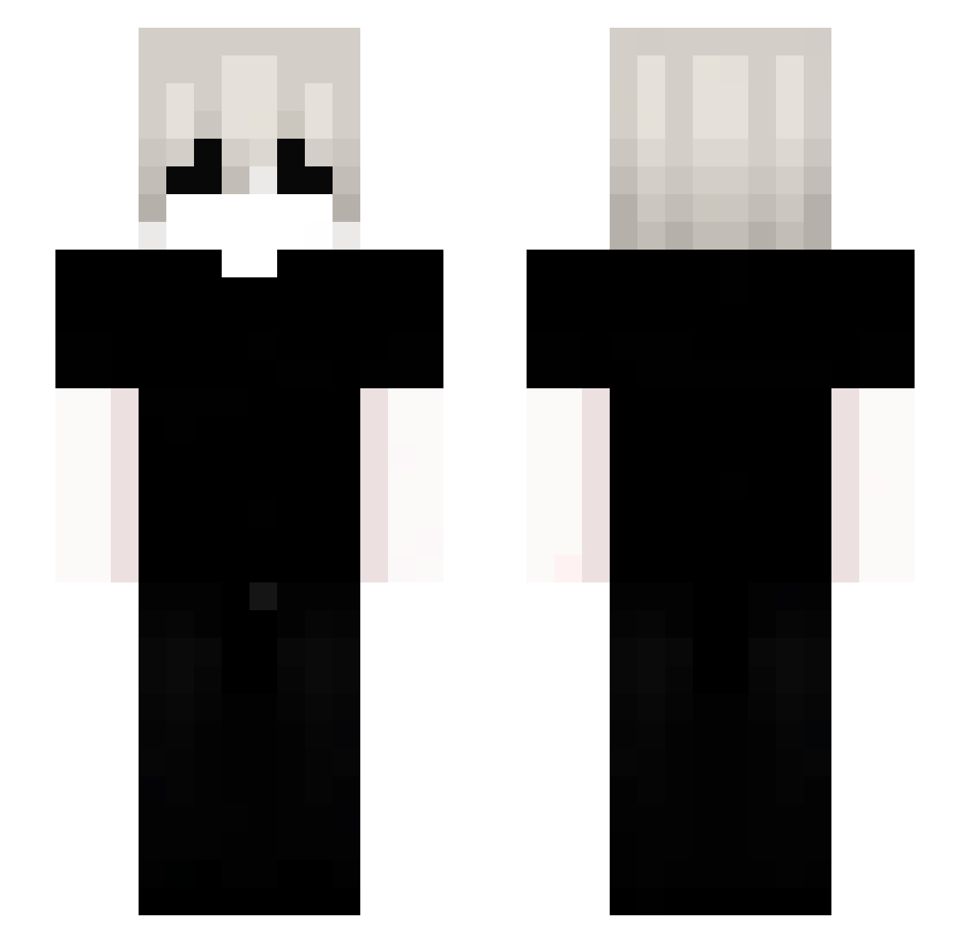 royuji Minecraft skin, front and back view