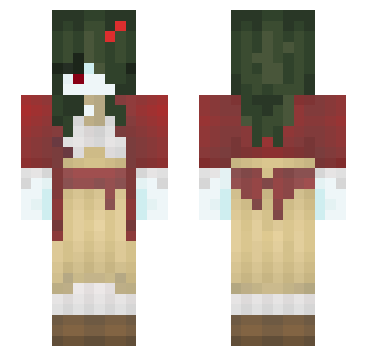 hhdsnnd Minecraft skin, front and back view