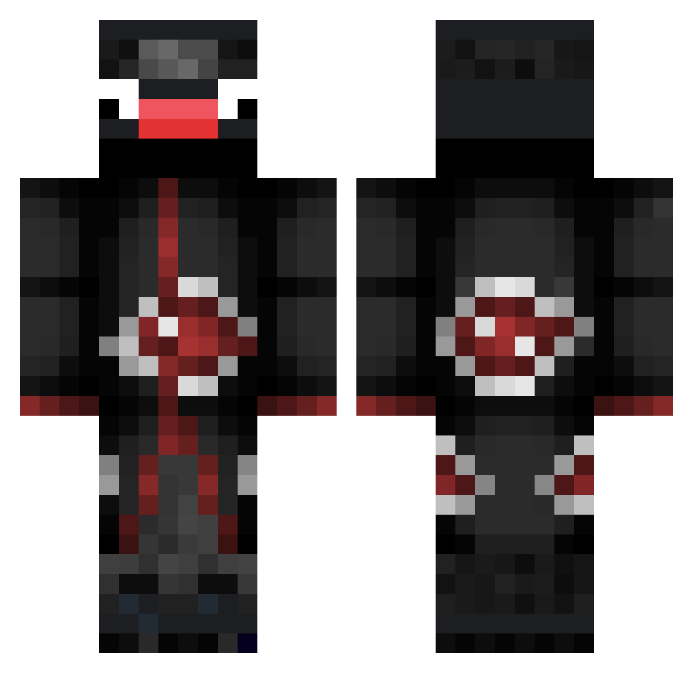 Strixuu Minecraft skin, front and back view
