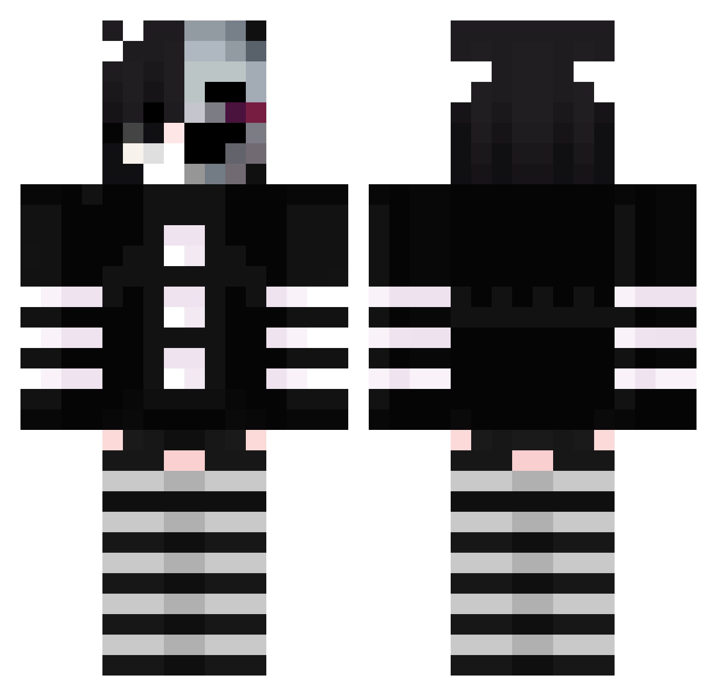 Ham_Moon Minecraft skin, front and back view