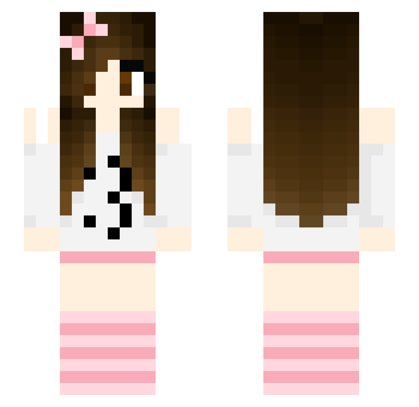 rupual Minecraft skin, front and back view