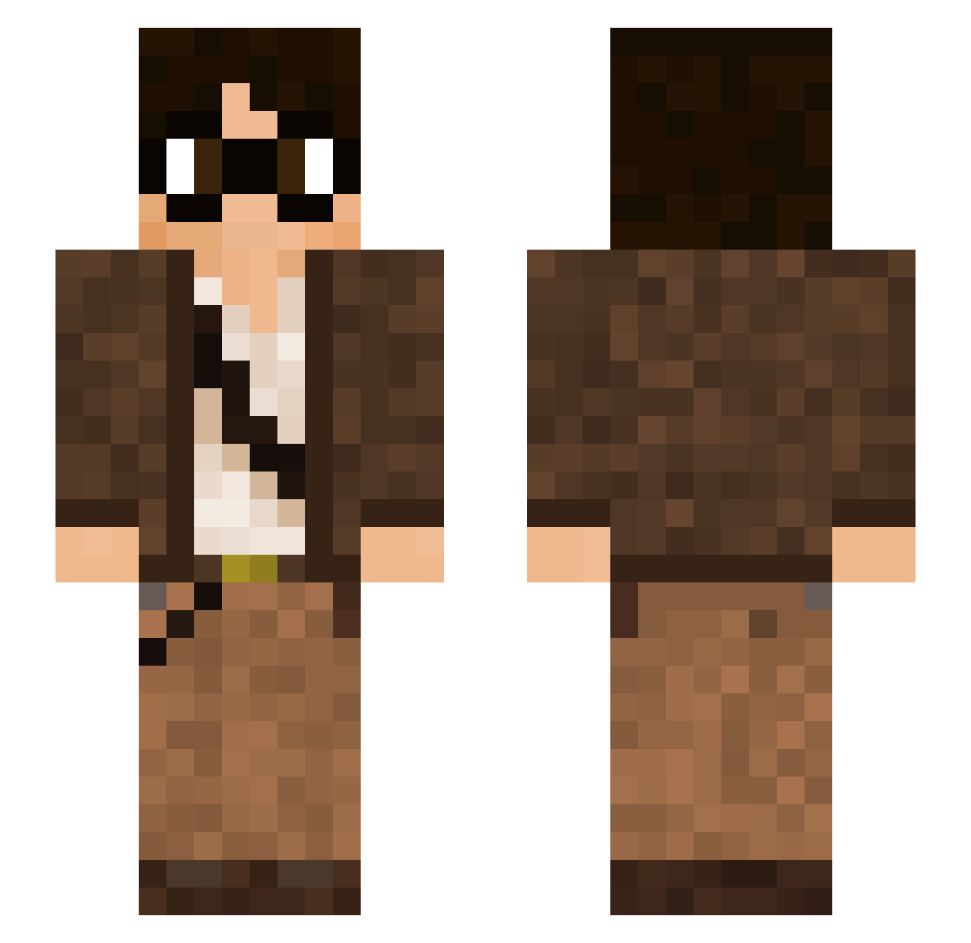 Brunodelespacio Minecraft skin, front and back view