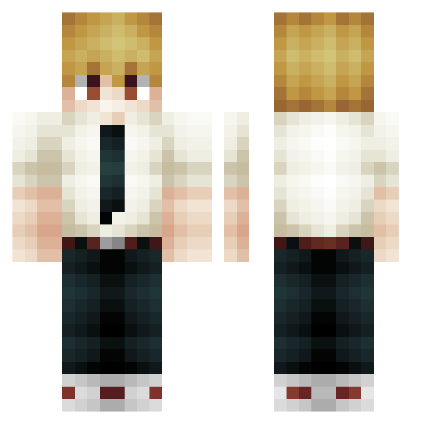 ACECARD111 Minecraft skin, front and back view
