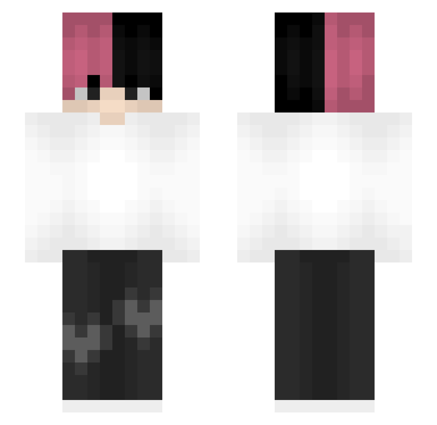 Sthyze Minecraft skin, front and back view