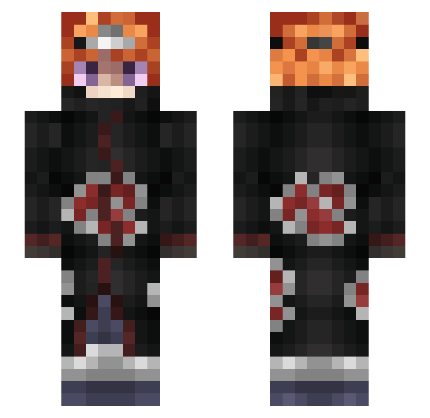 Titan_Frost Minecraft skin, front and back view