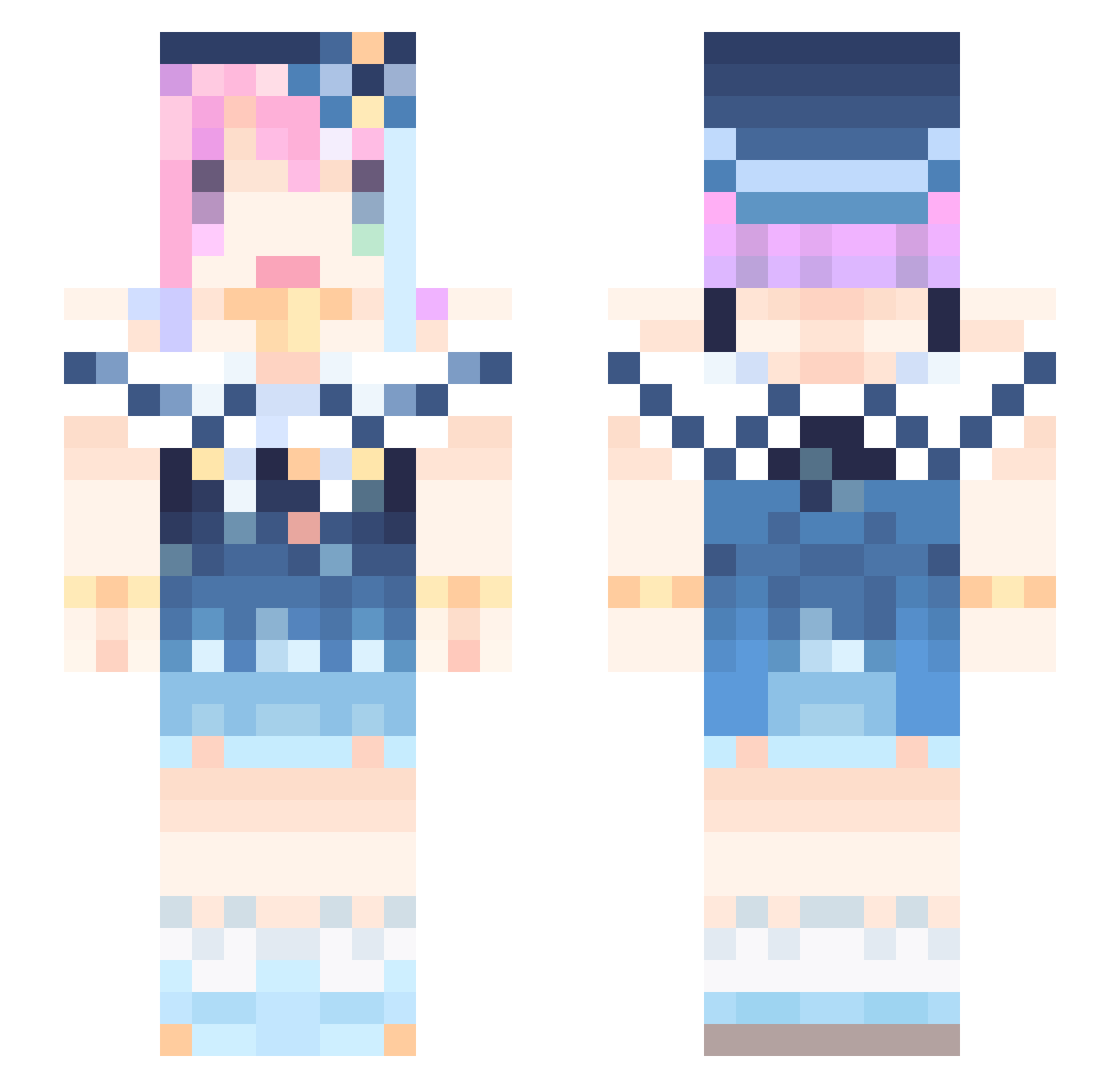 akshilsnow Minecraft skin, front and back view