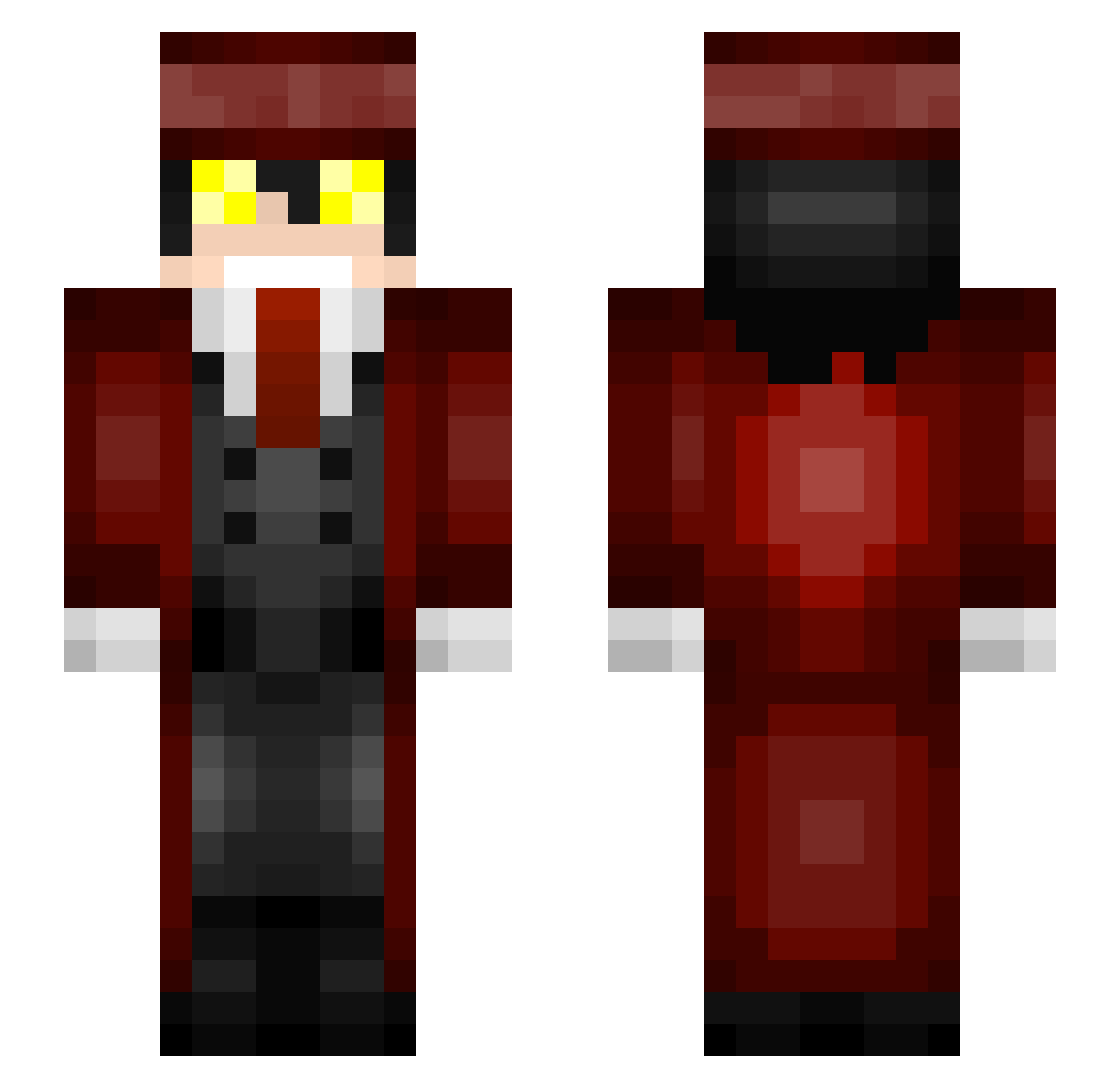 zEnfye Minecraft skin, front and back view