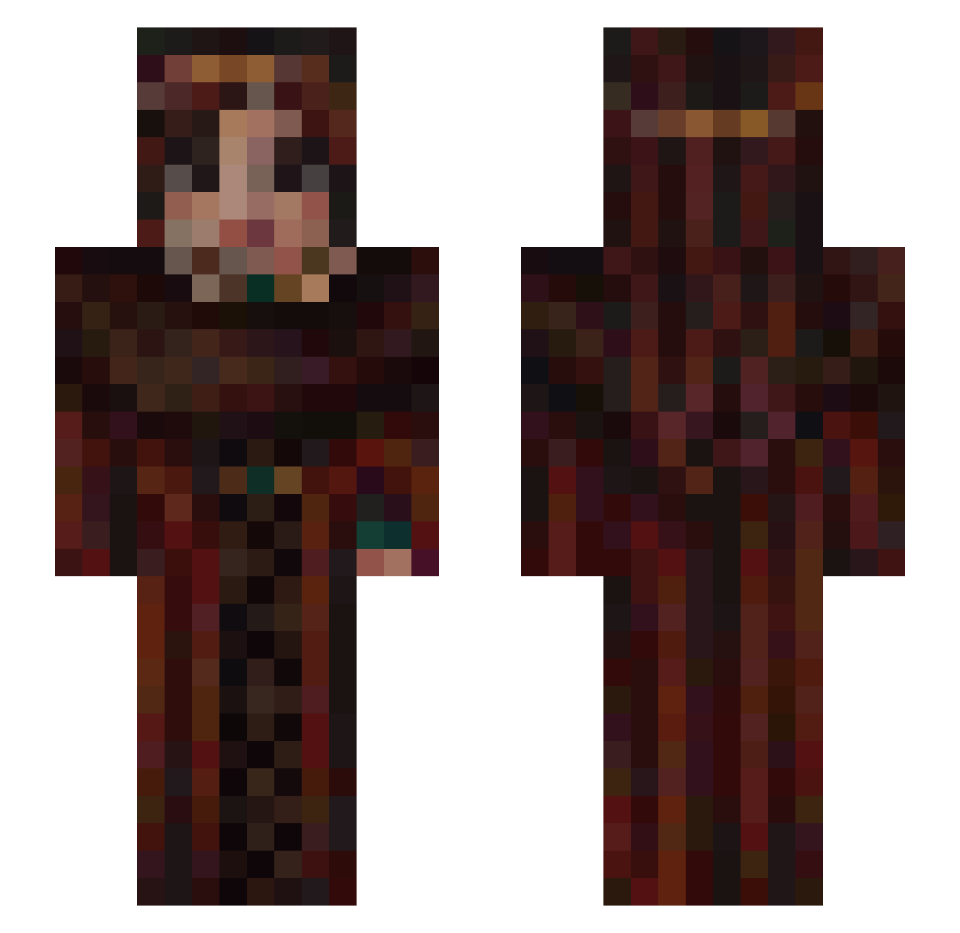 worstgirlever Minecraft skin, front and back view