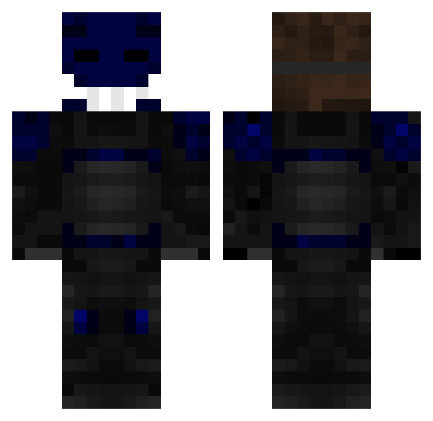 Ravalios Minecraft skin, front and back view
