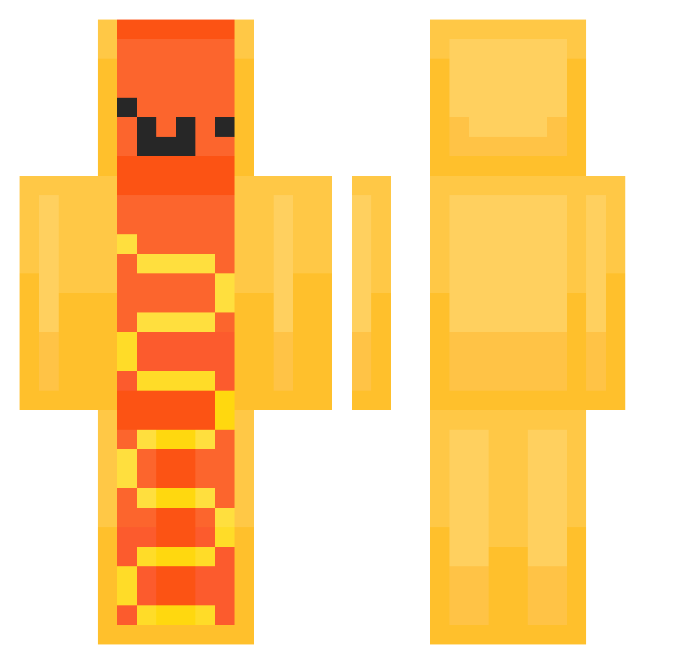 VipViktor Minecraft skin, front and back view